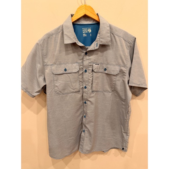Mountain Hardwear Other - Mountain Hardwear Men's Short Sleeve Button Down Shirt Large Gray‎ Lightweight